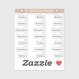 Adesivo Days of the week sticker sheet