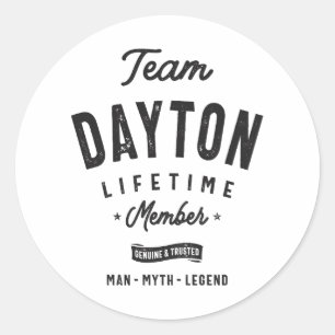 Adesivo Dayton Membro de Lifetime Nome Personalizado Dayto