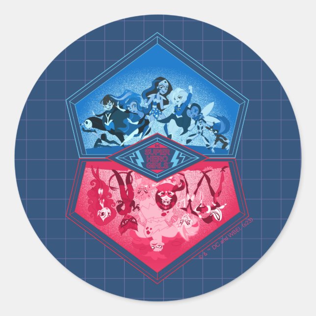 Adesivo DC Super Hero Girls Batalha de Trabalho em equipe (Frente)