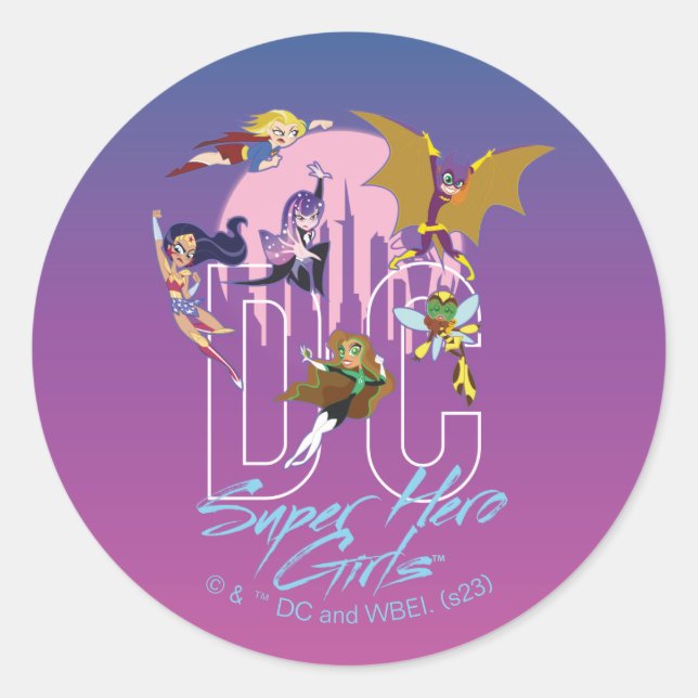 Adesivo DC Super Hero Girls Skyline (Frente)