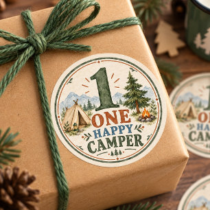 Adesivo de 1º Aniversário One Happy Camper