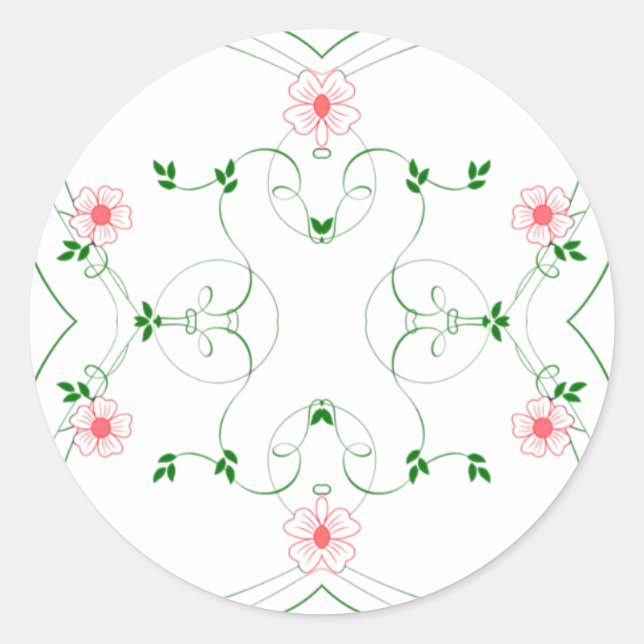 Adesivo de 1,5 polegadas, cor-de-rosa, KRW (Frente)