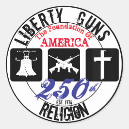 Adesivo de 250º da Liberdade Armas Religião