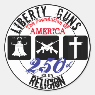 Adesivo de 250º da Liberdade Armas Religião