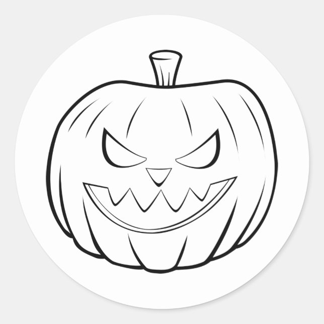 Adesivo de Abóbora de Halloween (Frente)