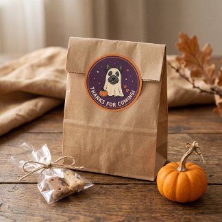 Adesivo de Abóbora de Halloween do Cachorro Fantas
