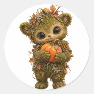 Adesivo de Abóbora de Urso de Musgo Fofo