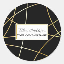 adesivo de abstrato dourado