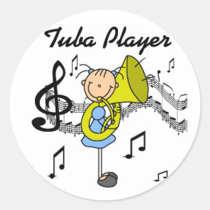 Adesivo de adesivos de tocador de tuba