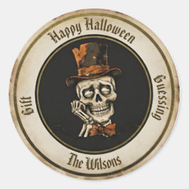 Adesivo de Adivinhação de Presente de Halloween