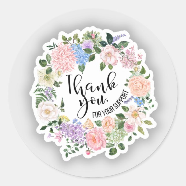 Adesivo de agradecimento (Frente)