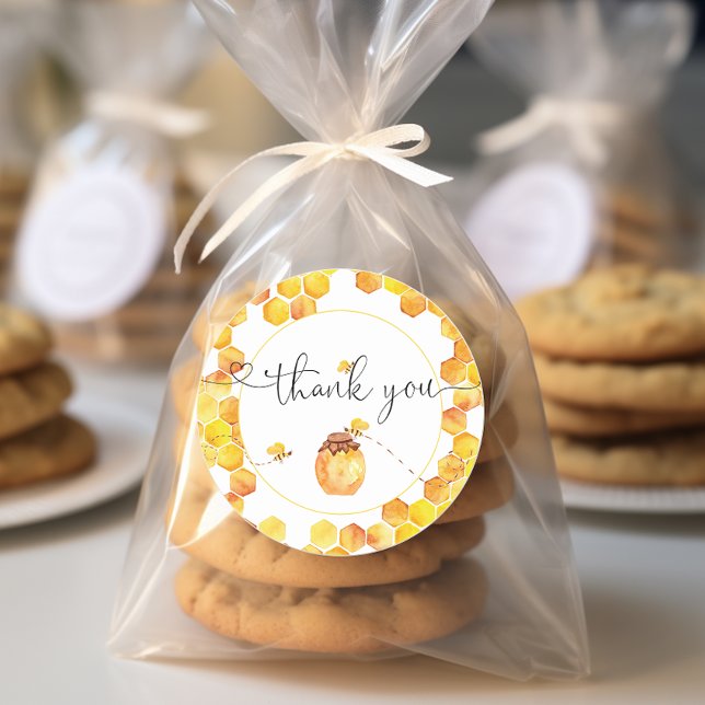 Adesivo de agradecimento Abelha Melífera (Criador carregado)