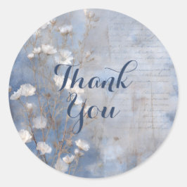 Adesivo de agradecimento Blue Rustic