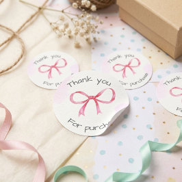 Adesivo de agradecimento curvado 🎀