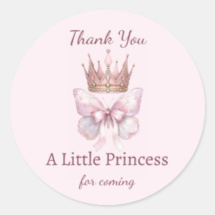 Adesivo de agradecimento da Coroa Rosa Real Prince
