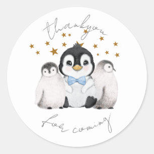 Adesivo de agradecimento da Penguin Star Party