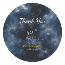Adesivo de Agradecimento de Aniversário Celestial 