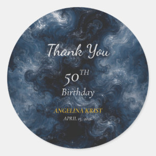 Adesivo de Agradecimento de Aniversário Celestial