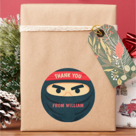 Adesivo de Agradecimento de Aniversário Ninja Warr
