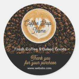 Adesivo de agradecimento de café | Agradecimento d