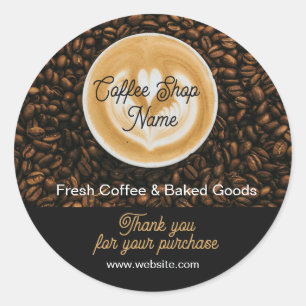 Adesivo de agradecimento de café Agradecimento d