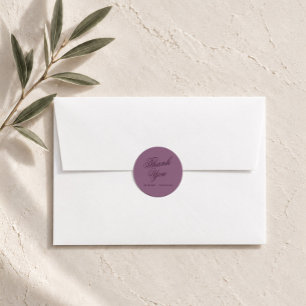 Adesivo de Agradecimento de Casamento Caligrafia B