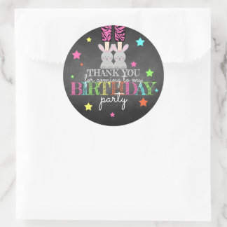 Adesivo de agradecimento de festa de pijama