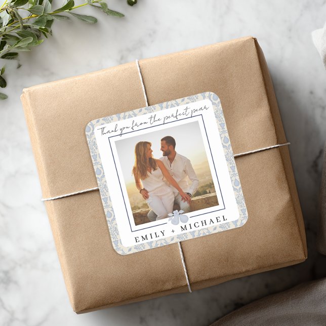 Adesivo de Agradecimento de Foto Pérola Perfeita A (Photo Thank You Sticker)