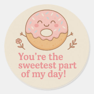 Adesivo de Agradecimento Donut Doce
