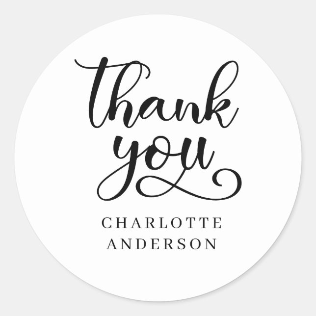 Adesivo de agradecimento específico do cliente (Frente)