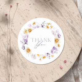 Adesivo de Agradecimento Floral Elegante