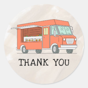 Adesivo de agradecimento neutro para Food Truck