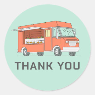 Adesivo de agradecimento ousado para Food Truck 