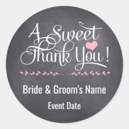Adesivo de agradecimento para casamentos e chás de