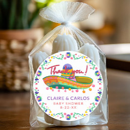 Adesivo de Agradecimento para Chá de Bebê Fiesta –