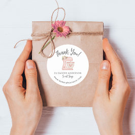 Adesivo de agradecimento para padaria de misturado