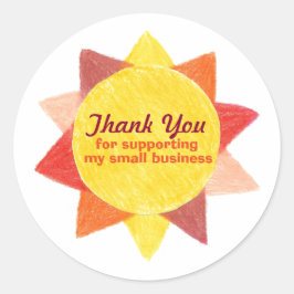 Adesivo de agradecimento para pequena empresa - br