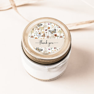 Adesivo de Agradecimento Wildflower
