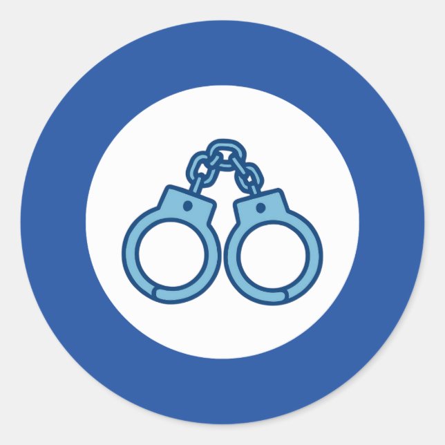 Adesivo de Algemas da Polícia | Adesivo de Aplicaç (Frente)