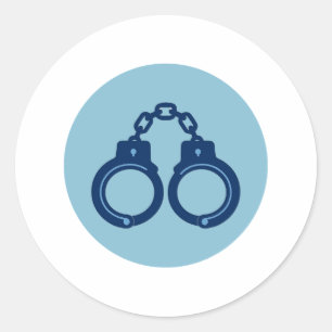 Adesivo de Algemas da Polícia Linha Azul Fina