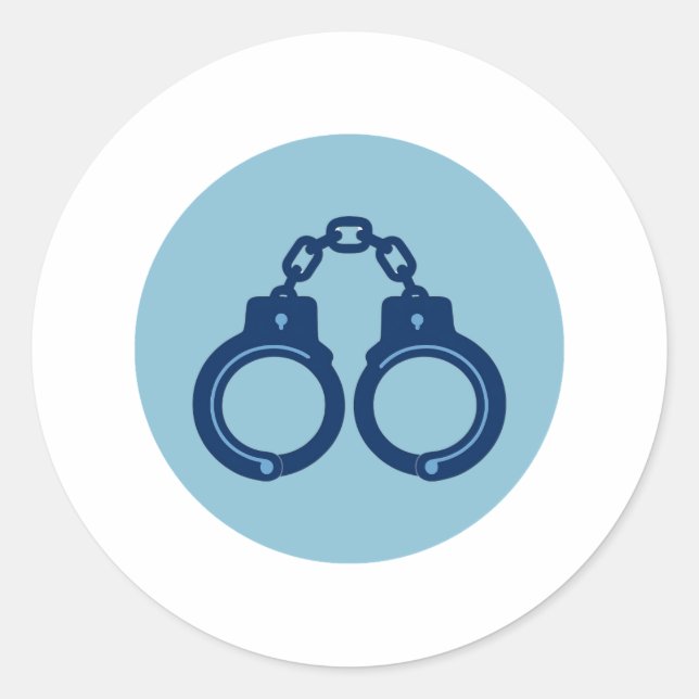 Adesivo de Algemas da Polícia | Linha Azul Fina  (Frente)