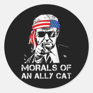 Adesivo De Ally Cat Funny Trump 2024 Trump Presidente