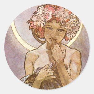 Adesivo ~ de Alphones Mucha a lua 1902