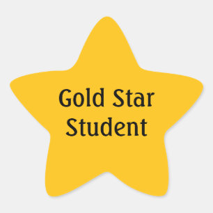 Adesivo de Aluno Estrela de Ouro Recompensa   Prof