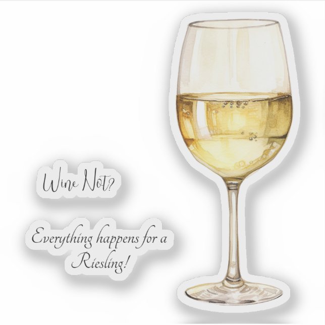 Adesivo de Amante de Vinho Branco com Frases Diver (Frente)