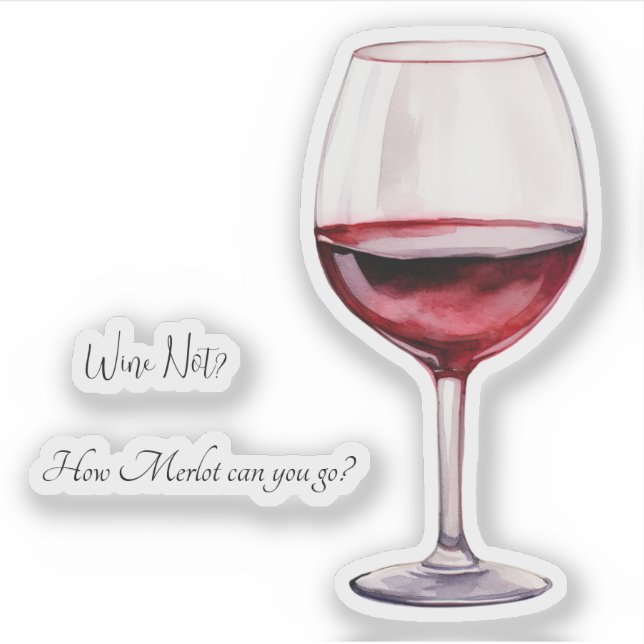 Adesivo de Amante de Vinho Tinto com Frases Divert (Frente)