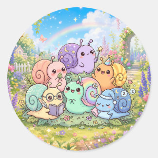 Adesivo de Amigos Caracóis Fofos