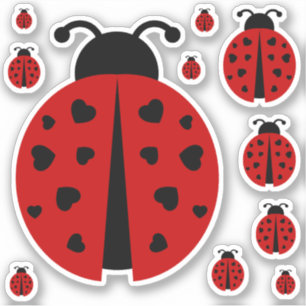 adesivo de amor de ladybug