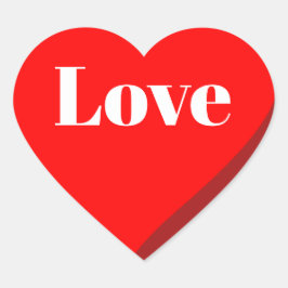 Adesivo de amor do coração vermelho 3D