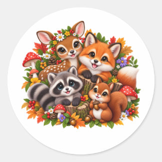 Adesivo de Animais Fofos da Floresta